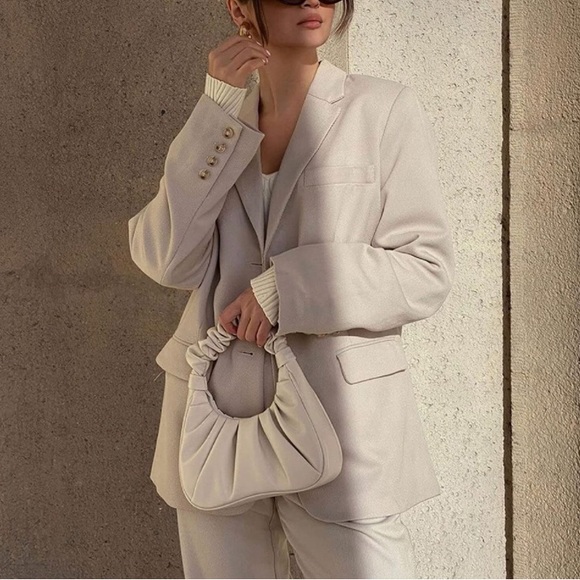 JW PEI Women's Gabbi Ruched Hobo Handbag - Ivory - Picture 8 of 9